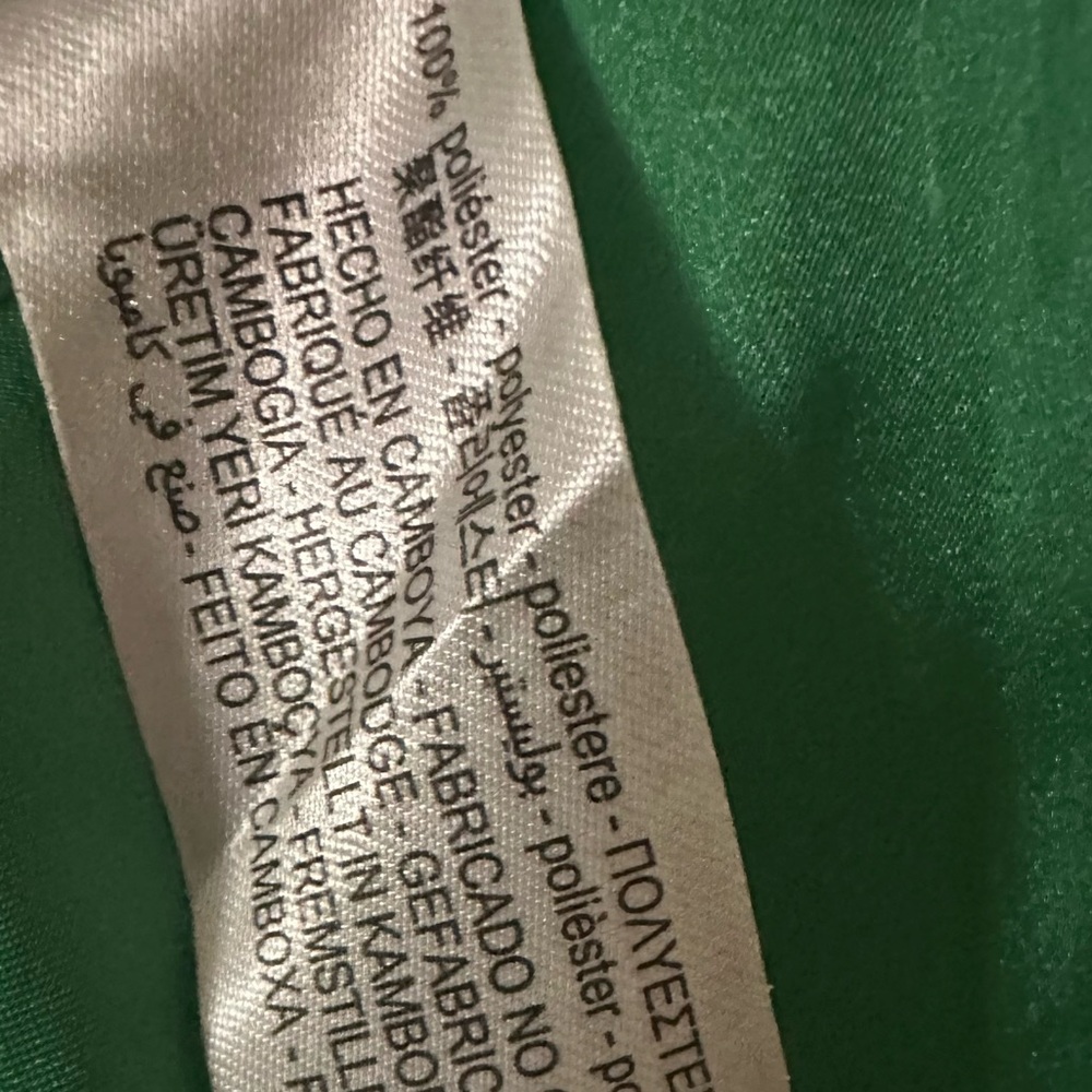 Zara Emerald Green Satin Button-Up Blouse - Picture 7 of 8